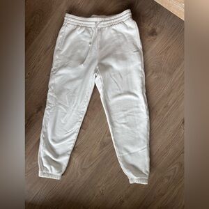 aritzia white cozy fleece sweatpants
